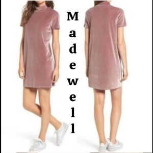 Madewell  Pink Velvet Dress